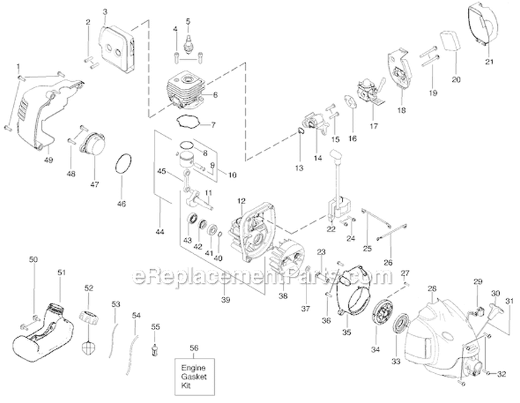 Page A Diagram and Parts List for TE475  Weed Eater Trimmer